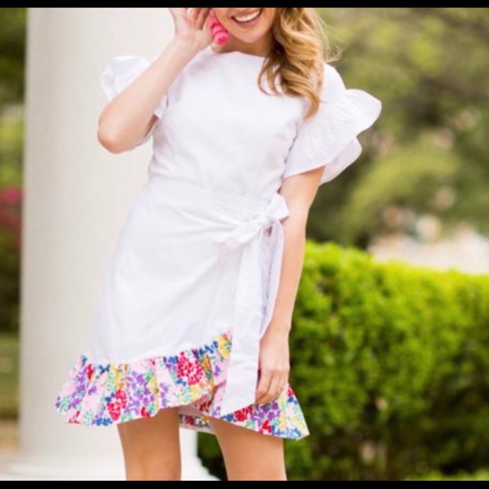 Wrap Embroidered Dress